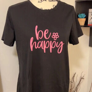 Custom Made “Be Happy” Colorful Teeshirt